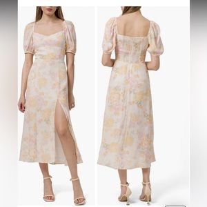 Brand new Wayf Floral Print Puff Sleeve Dress